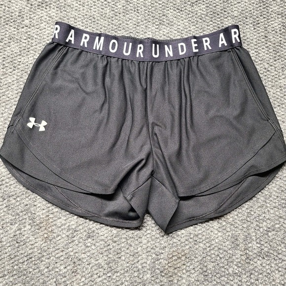 Under Armour Pants - Under Armour HeatGear Shorts Medium Loose Fit Elastic Waist Gym Running Black